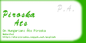 piroska ats business card